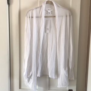 Lightweight white flowy cardigan